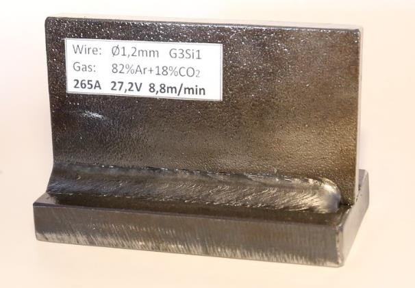 Carbon Steel welding using 82% Ar + 18% CO2